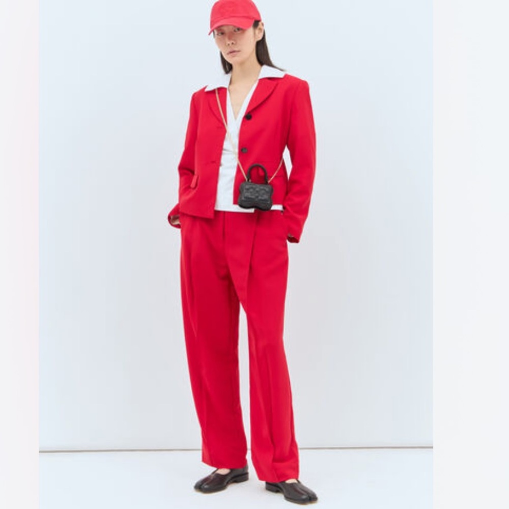 Ganni Light Twill Relaxed Suiting Pants - Picture 17 of 17